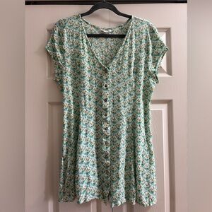 O'NEILL Dress Women’s Size L Green Geometric Matilda Short Dress Summer